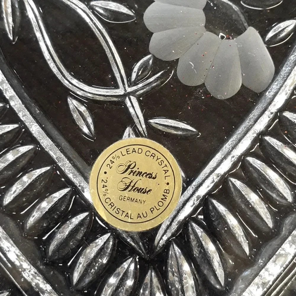 Princess House Heart-Shaped‎ Lead Crystal Trinket Dish